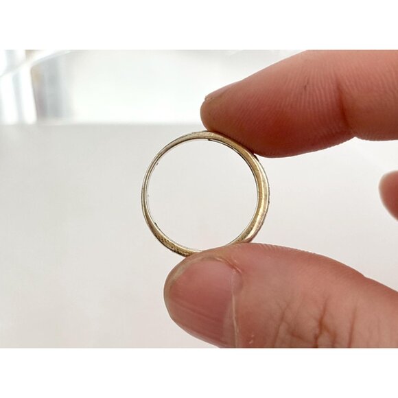 Mexican Inspired Multi Gemstone Square 925 Sterling Silver Vintage Ring - sz 6 - Picture 5 of 10